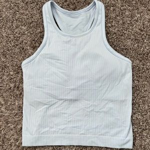 COPY - LULULEMON high neck cropped ebb to street tank top